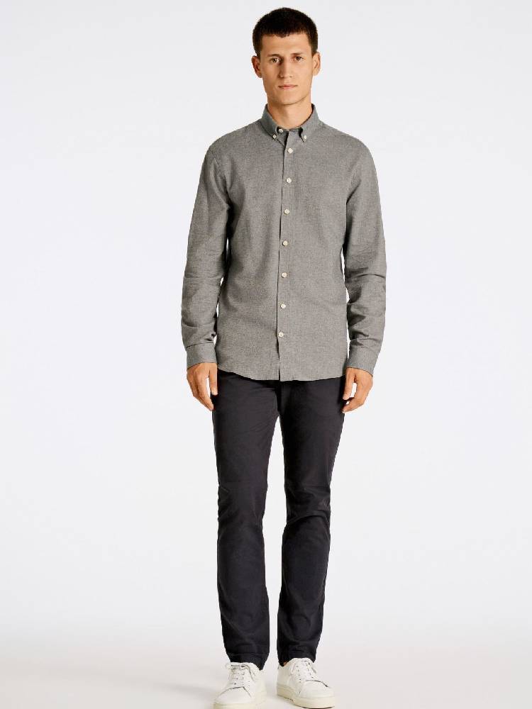 Mélange brushed shirt L/S