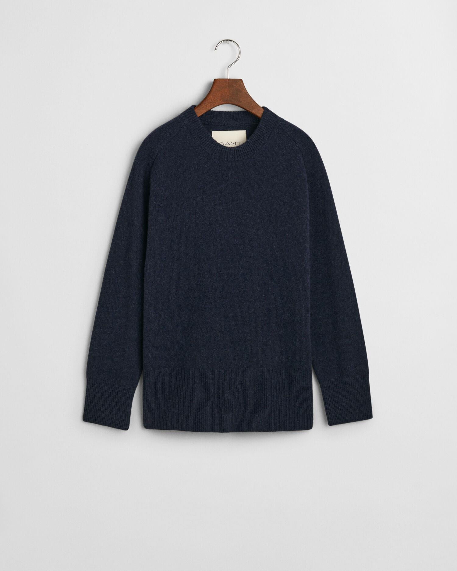 HERRINGBONE DETAIL C-NECK