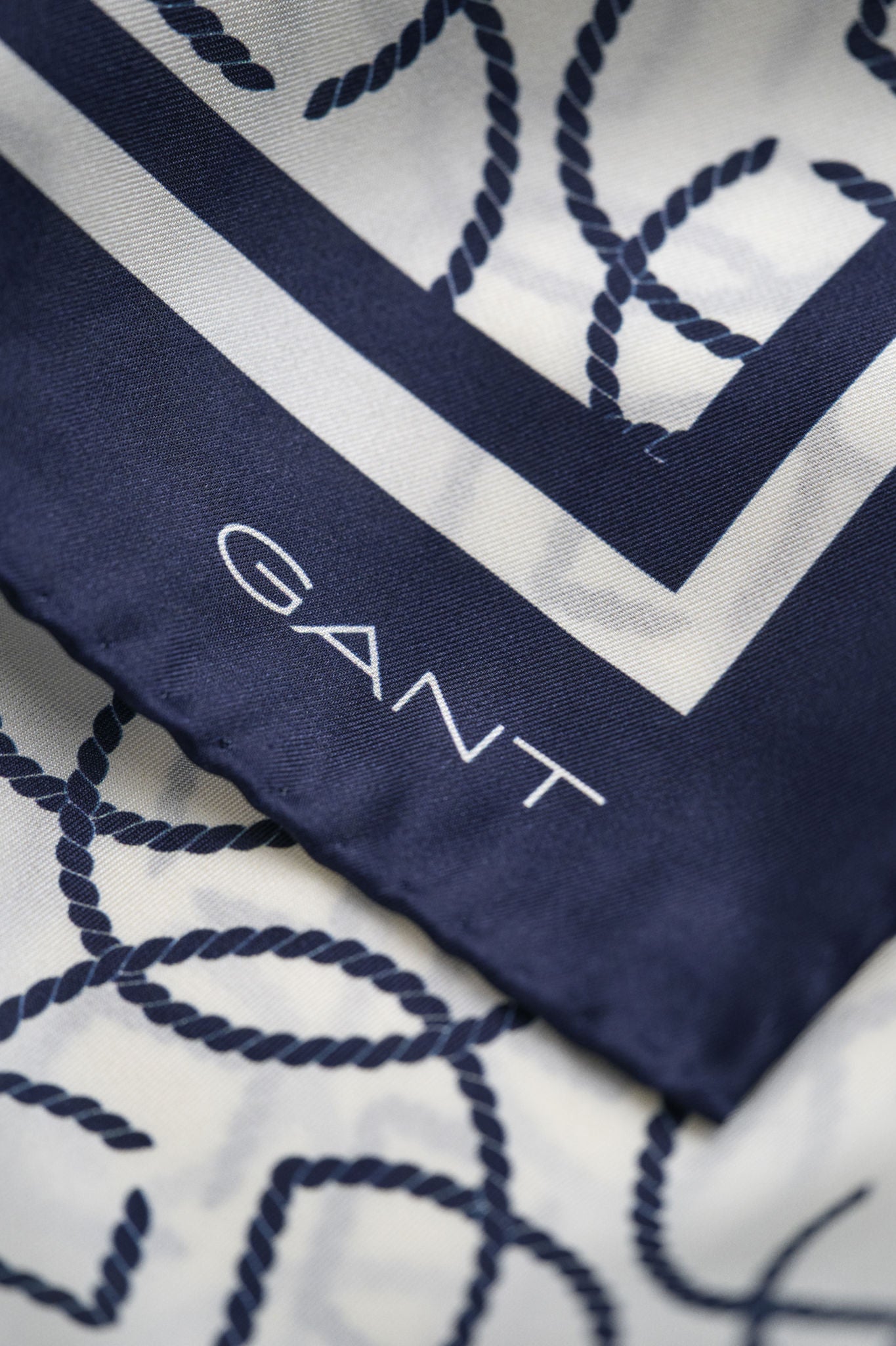 Monogram Print Silk Scarf