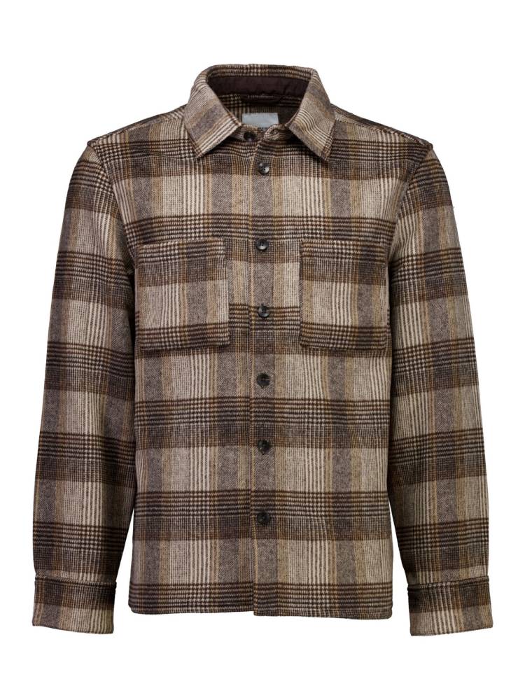 Brushed check overshirt