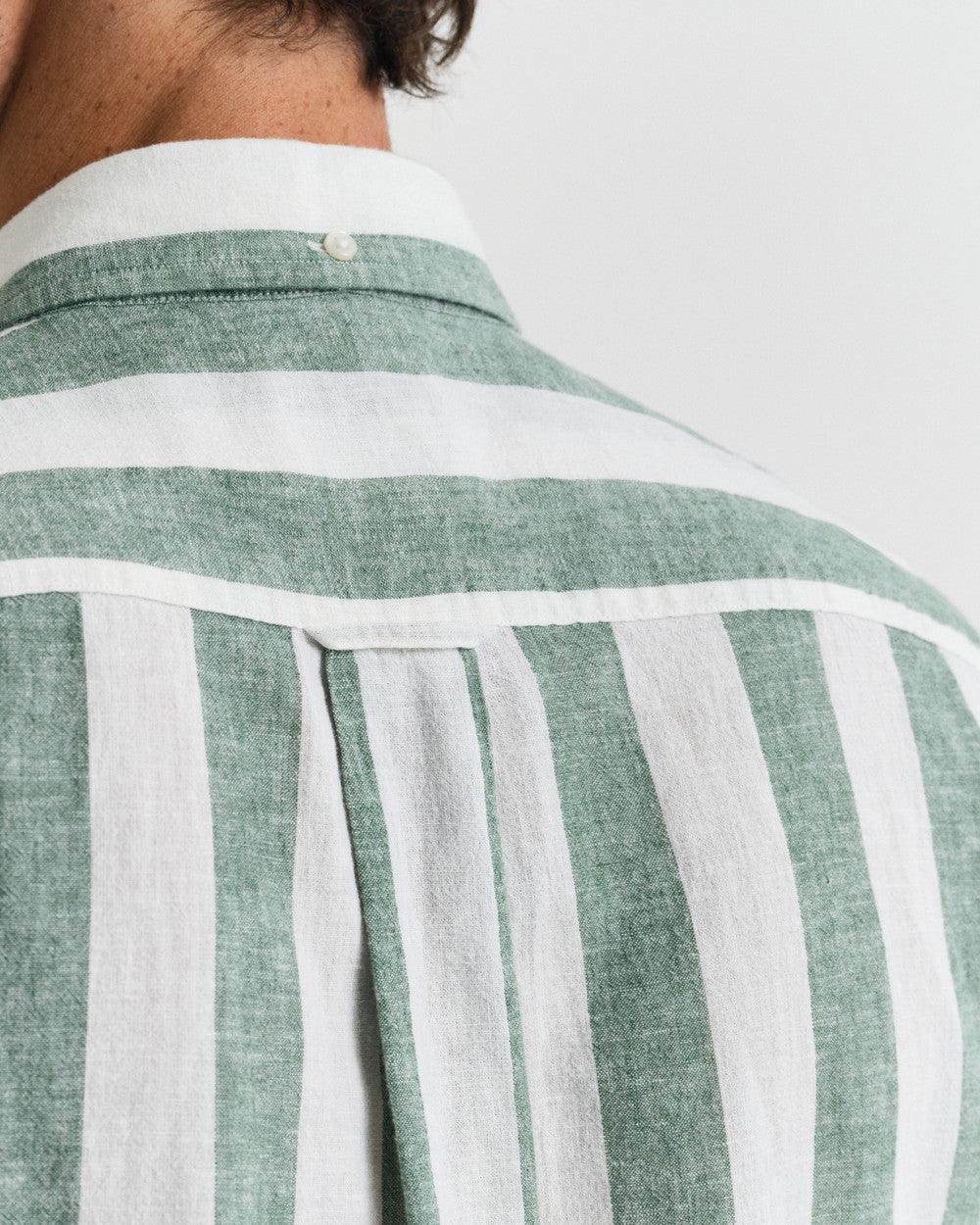 REG COTTON LINEN STRIPE SS SHIRT