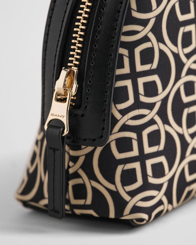 G PATTERN FABRIC MAKE UP BAG