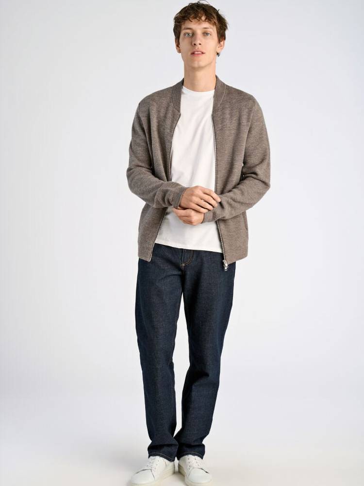 Zip through cardigan