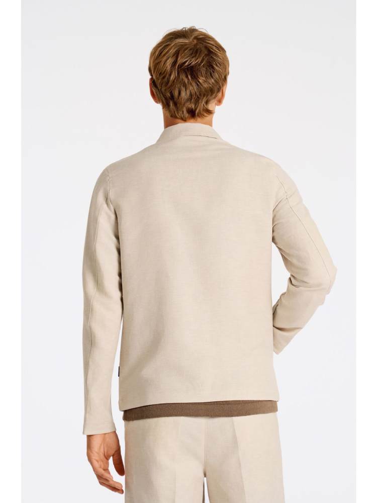 Linen blend blouson