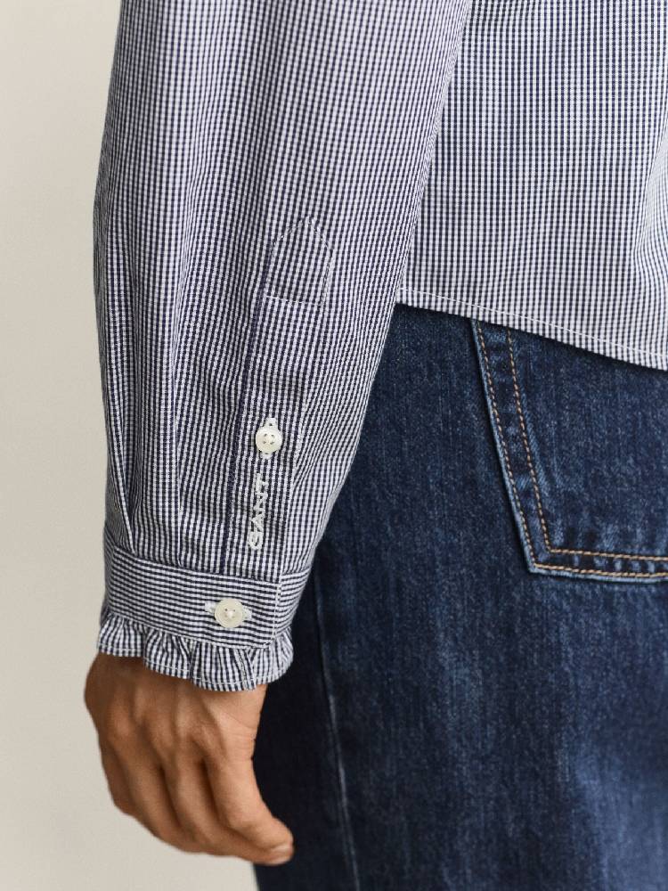 Reg Classic Poplin Frill Blouse