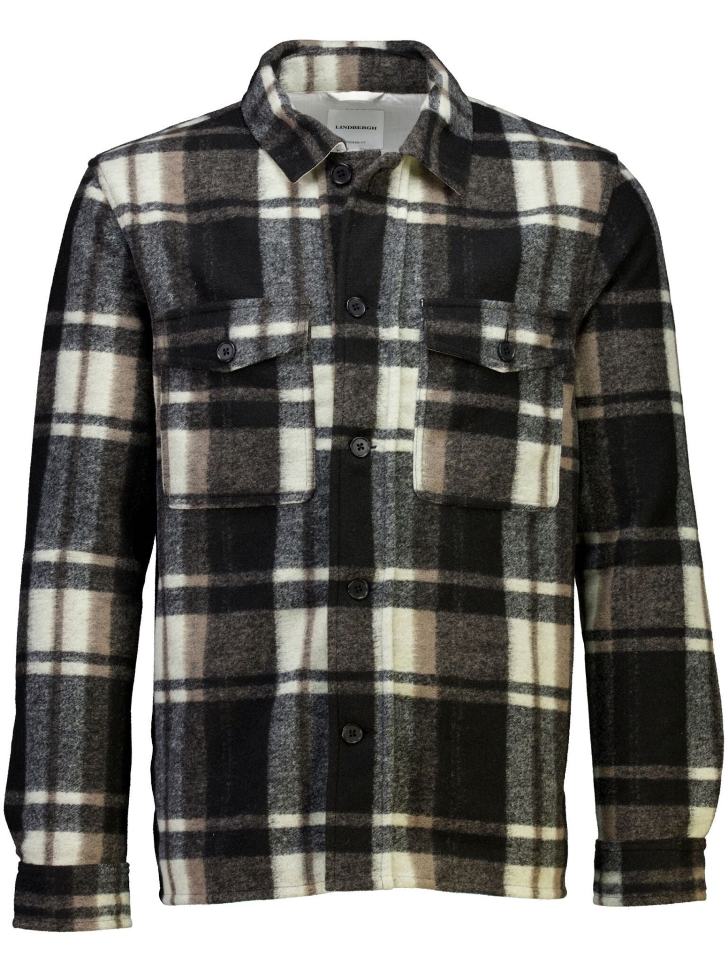 Brushed check overshirt