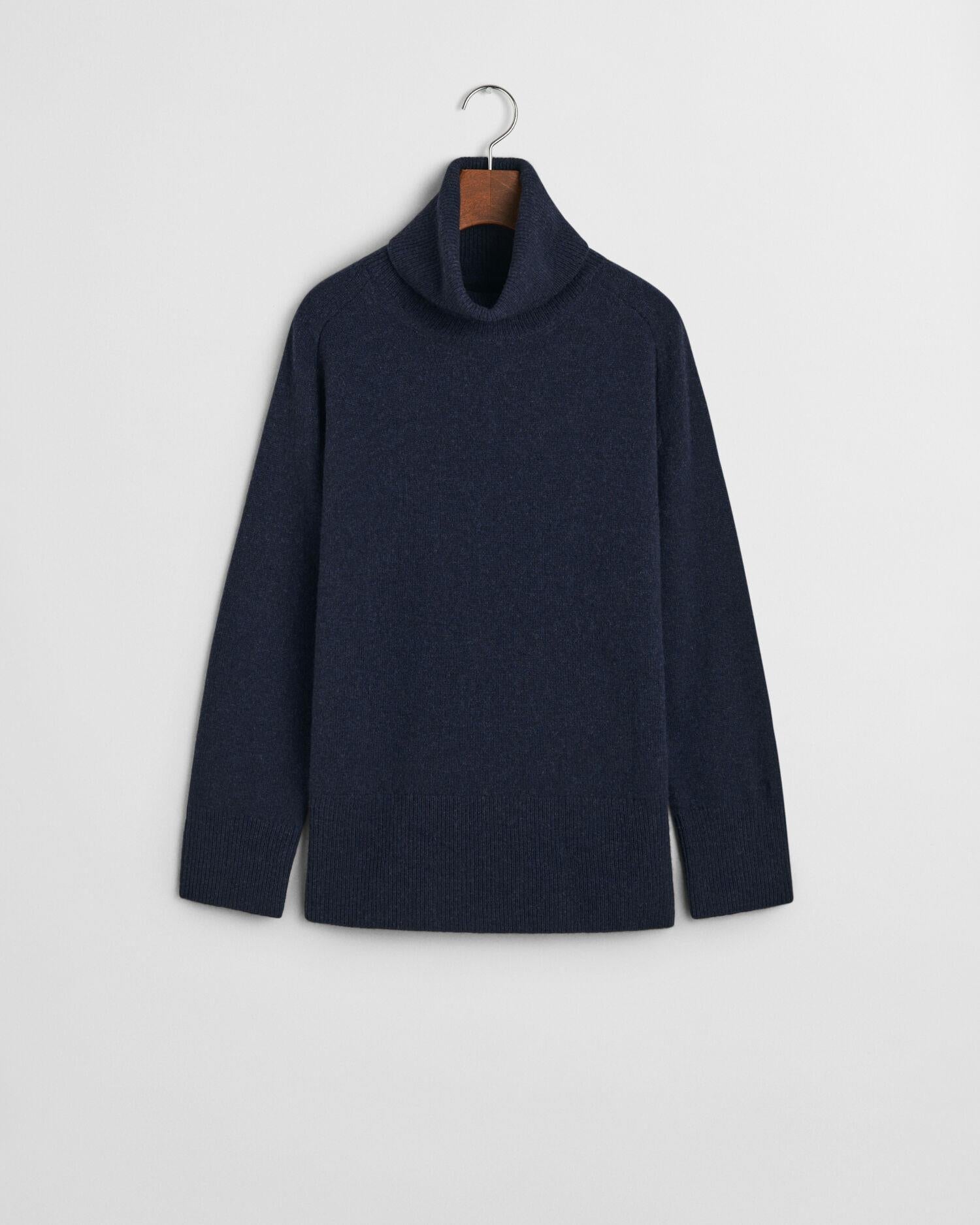 HERRINGBONE DETAIL ROLLNECK