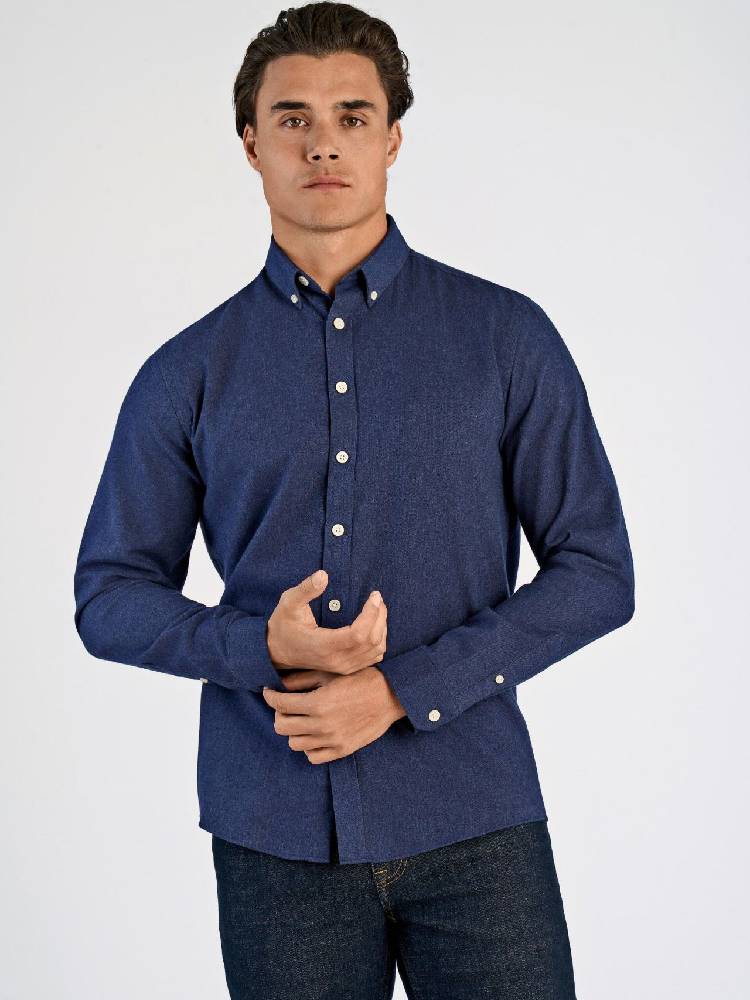 Mélange brushed shirt L/S