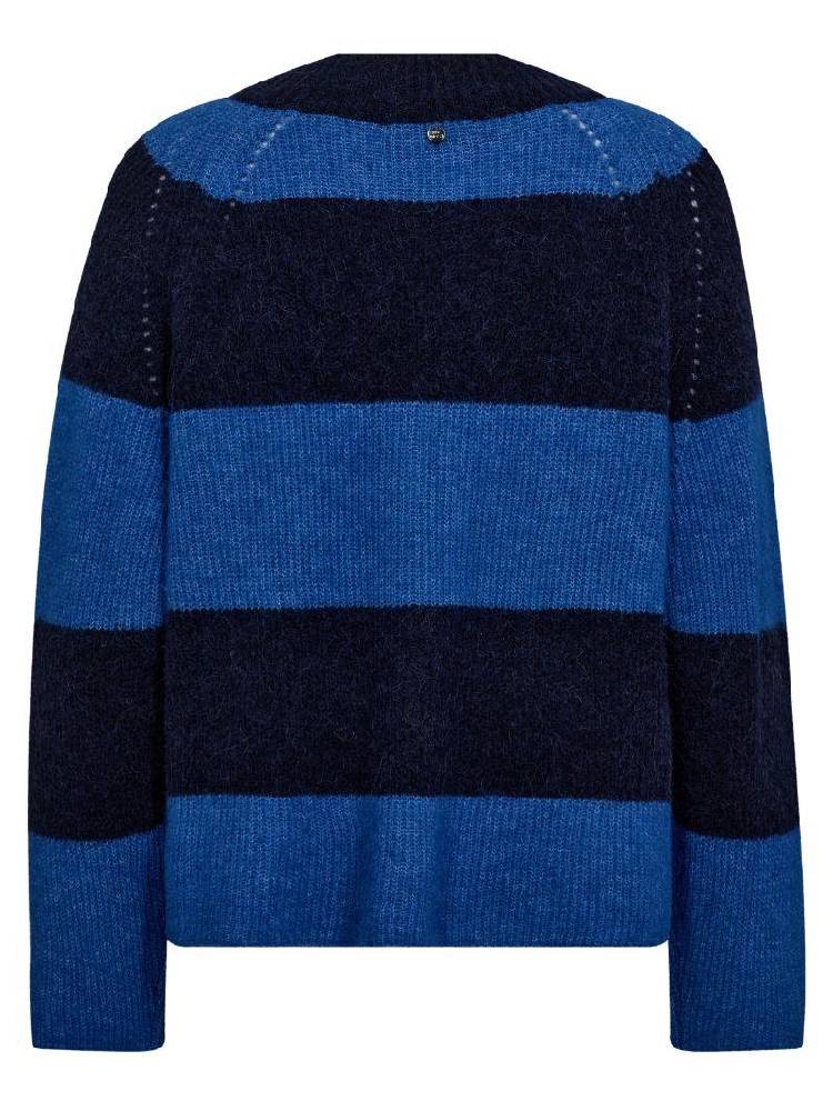 Mmtaci Stripe Lsv-Neck Knit