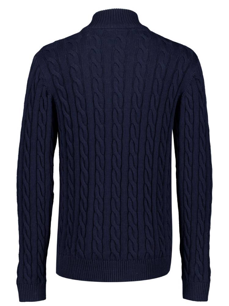 Cabel zip-neck knit