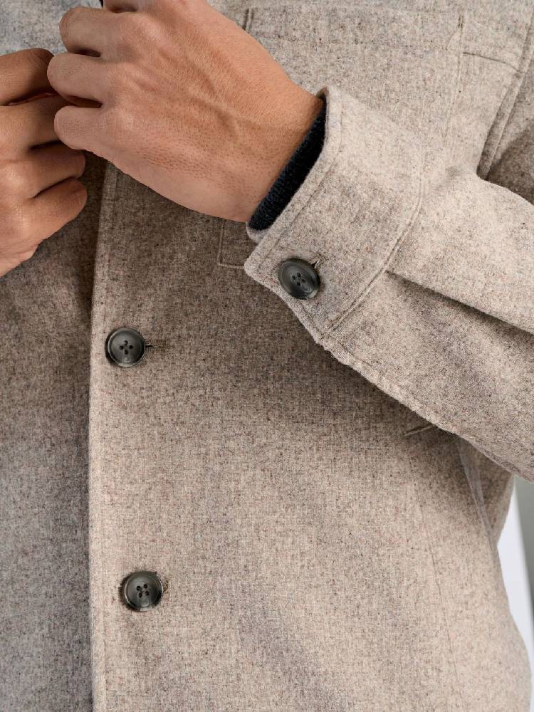 Cropped length overshirtjacket