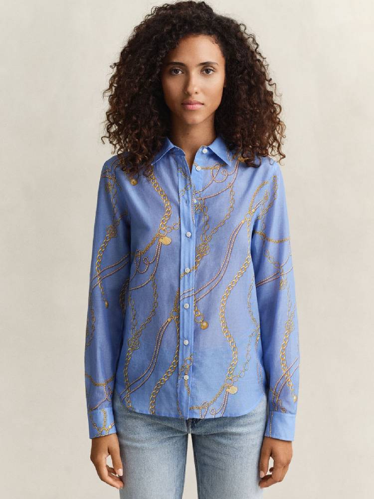 Reg Printed Ctn Silk Ls Shirt