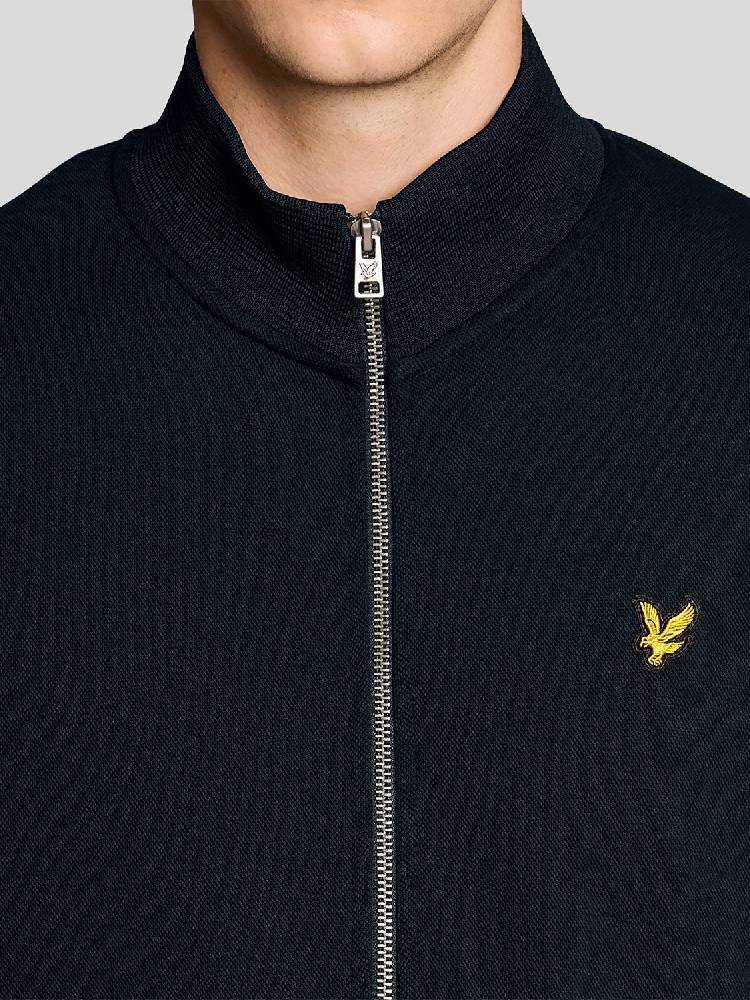 Pique Zip Through Sweatshirt