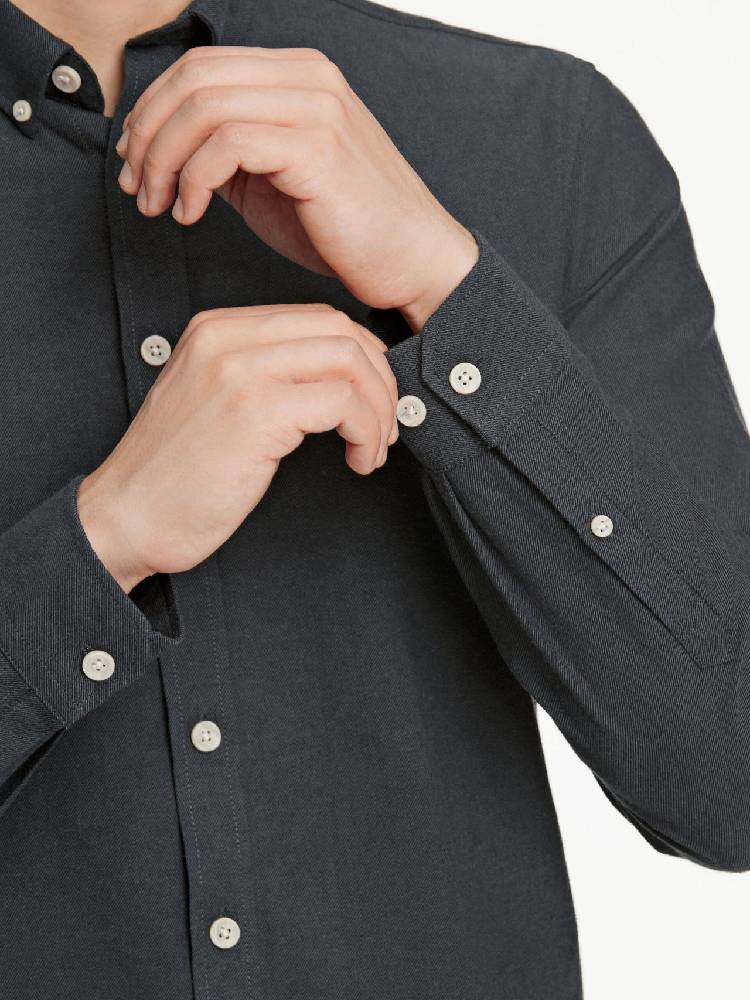 Mélange brushed shirt L/S