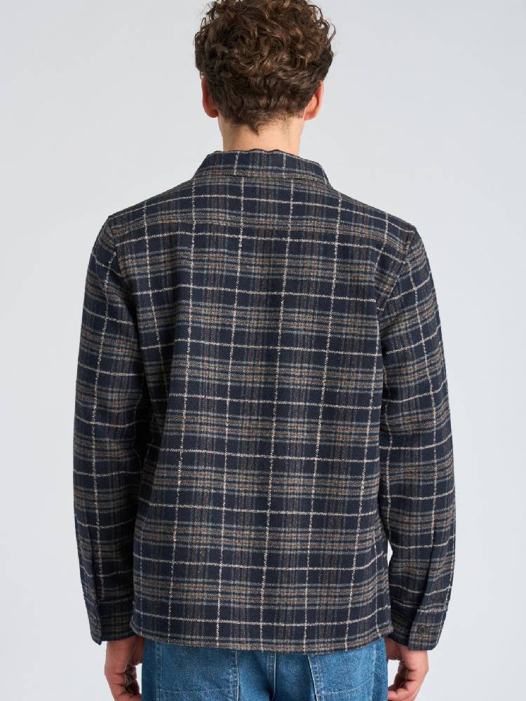 Brushed check overshirt
