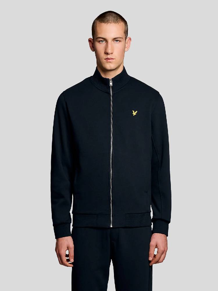 Pique Zip Through Sweatshirt