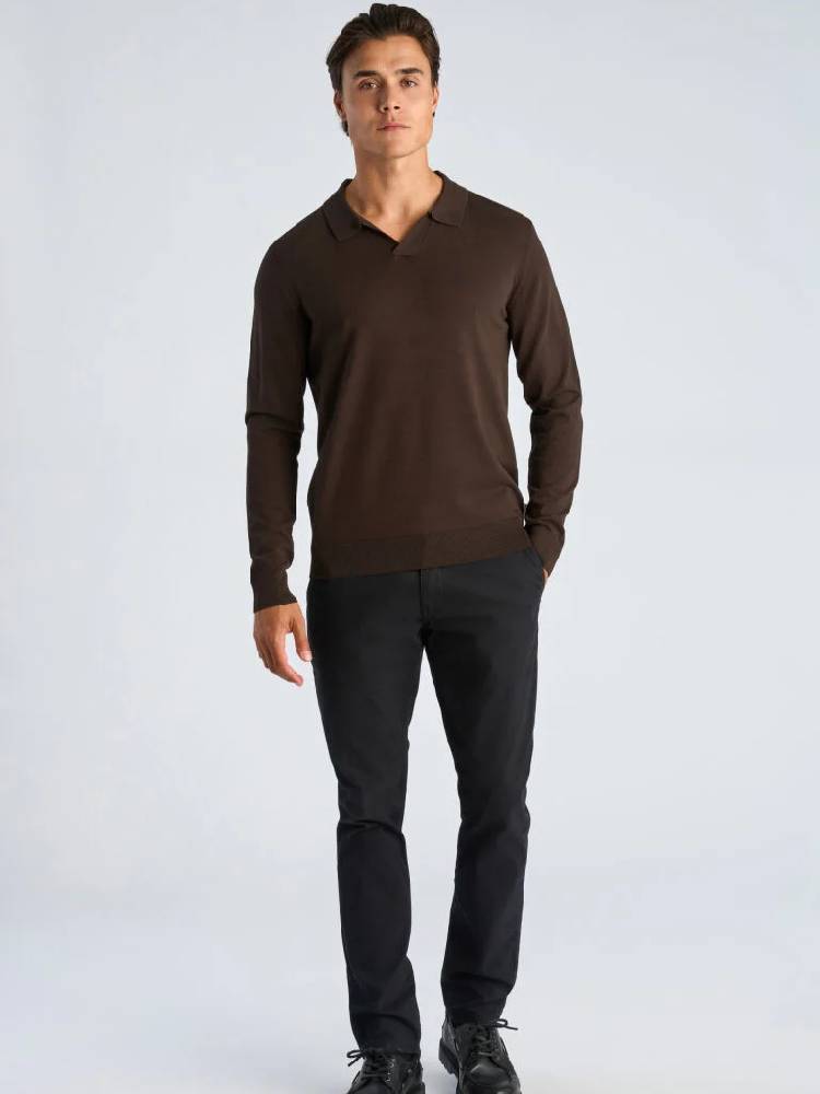 Soft Viscose Blend V-Neck Polo