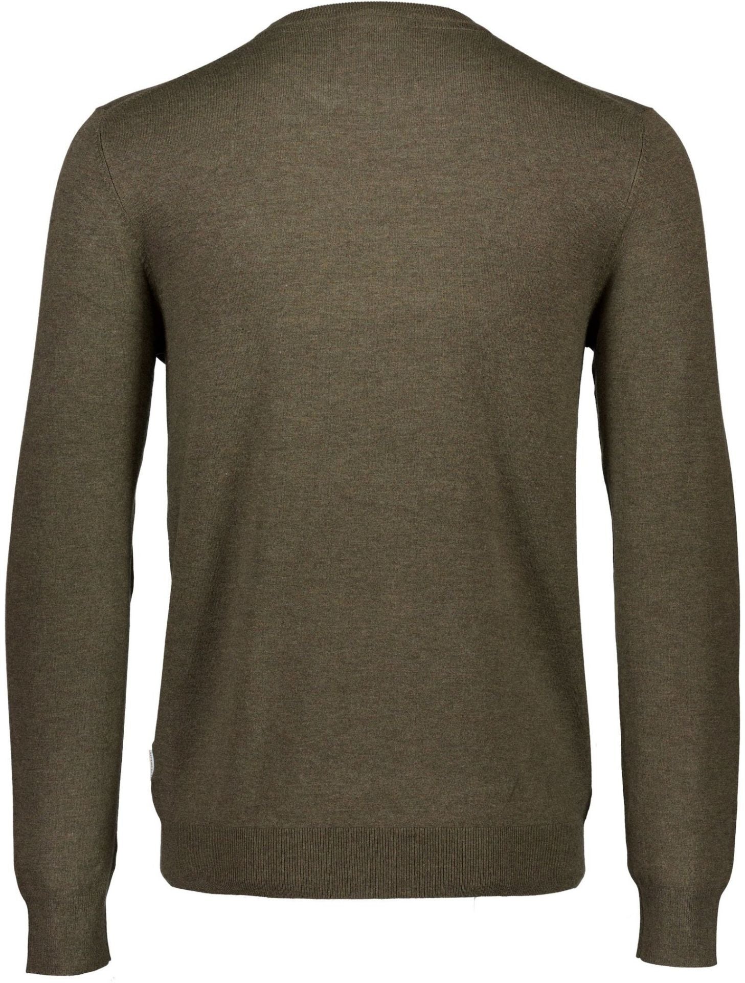 Melange round neck knit