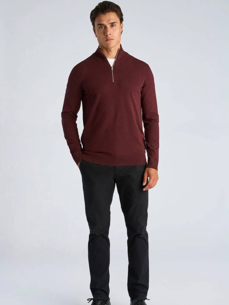 Soft Viscose Blend Half Zip Sweater