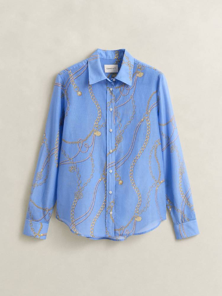 Reg Printed Ctn Silk Ls Shirt