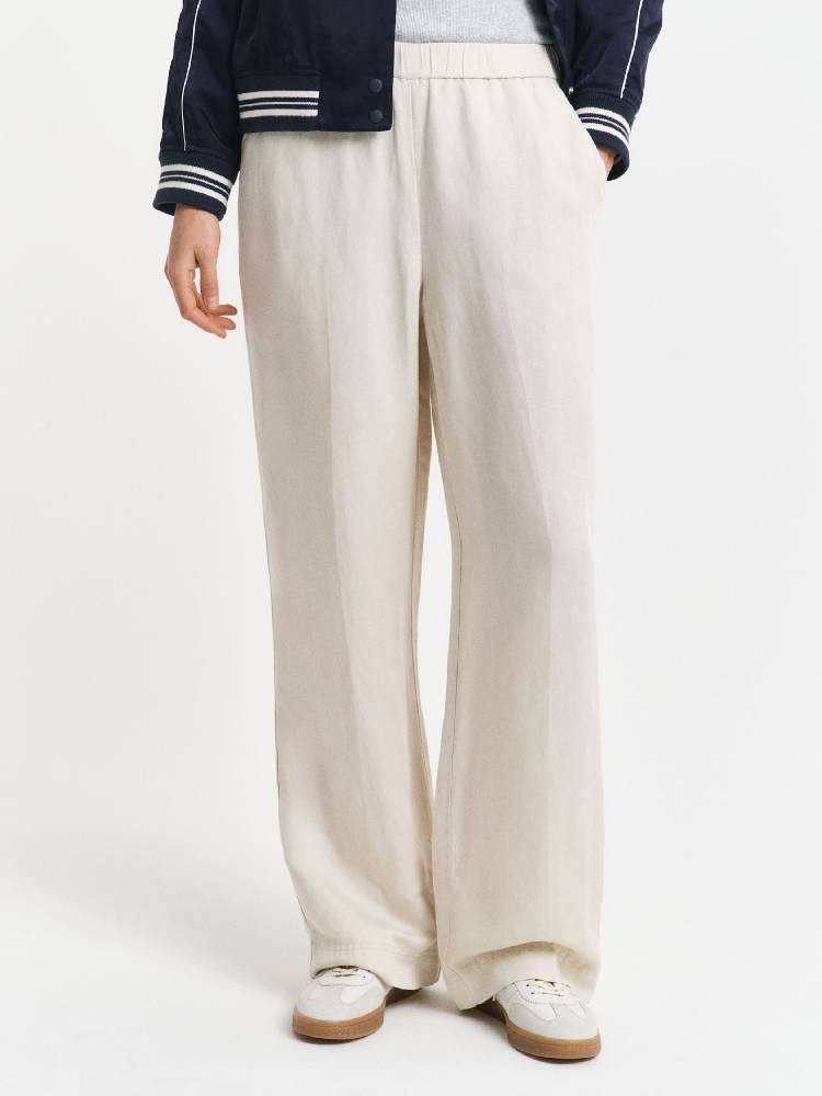 LINEN BLEND PULL ON PANTS