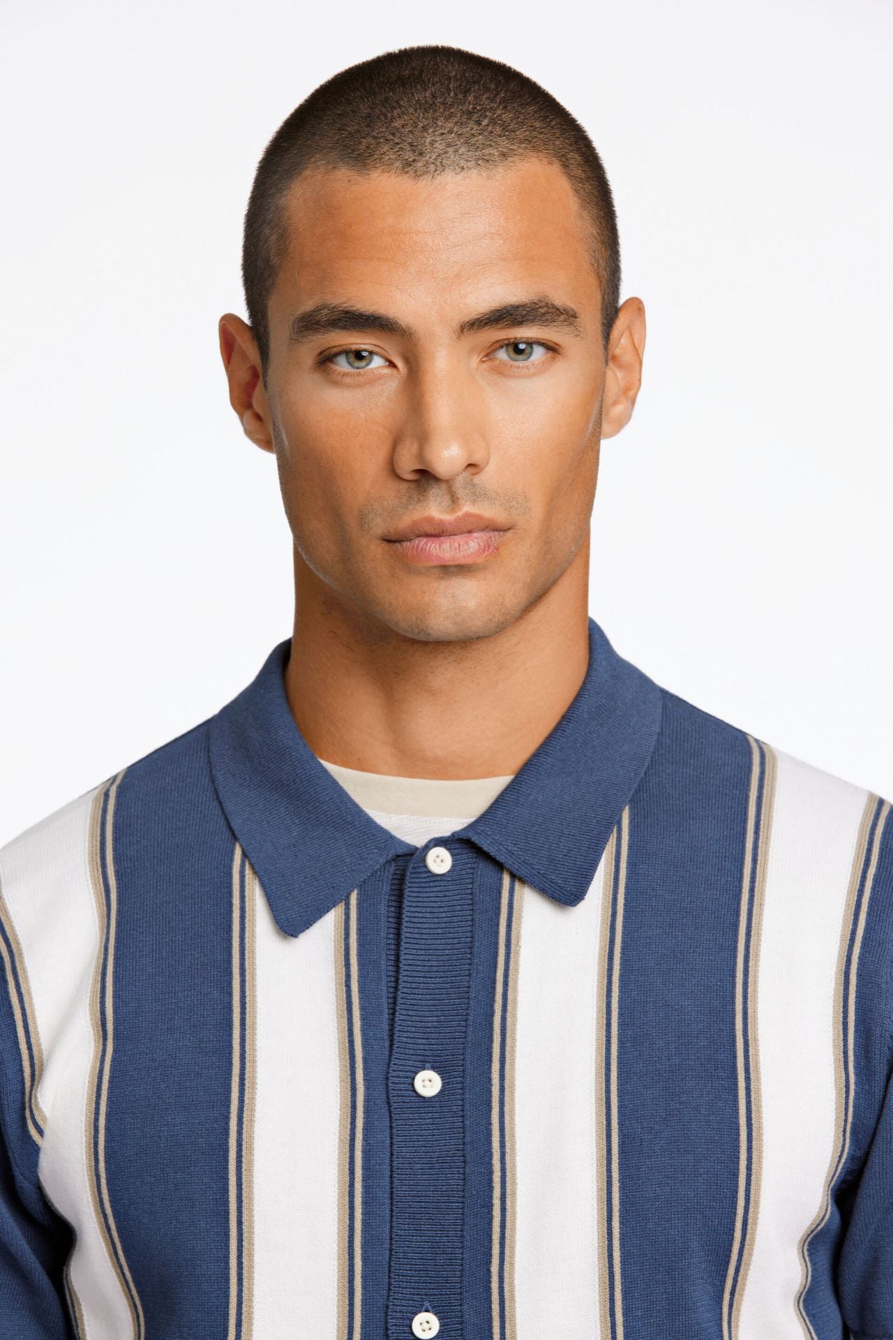 Knitted polo cardigan