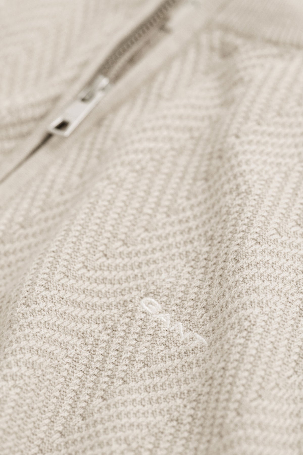 Herringbone Texture Half Zip