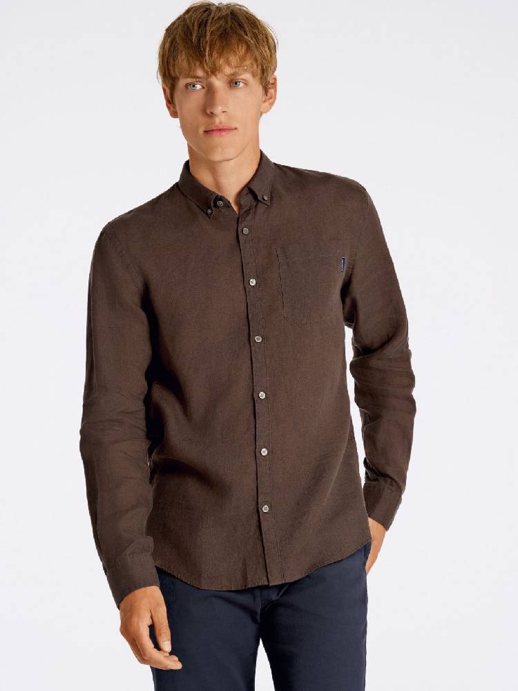 Pure linen L/S shirt