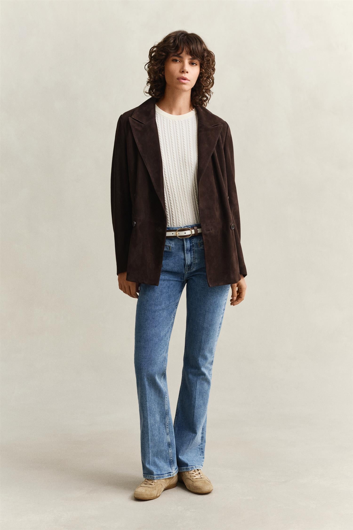 Cotton Cable C-Neck Ss