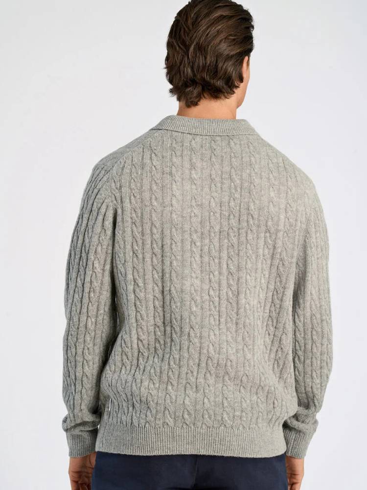 Lambswool L/s Button Polo