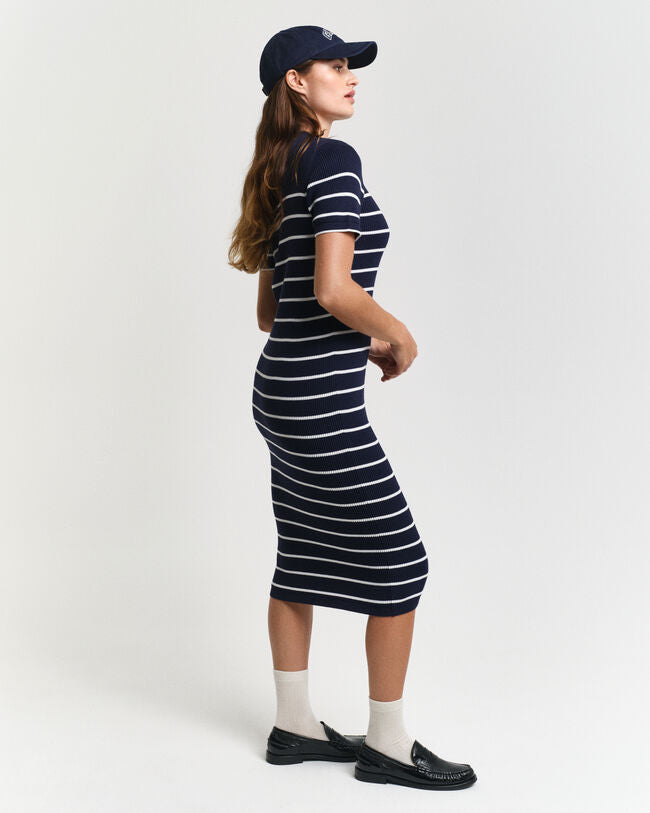 RIBBED BRETON DRESS