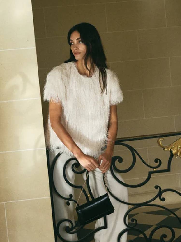 MMBrim O-SS Faux Fur Tee