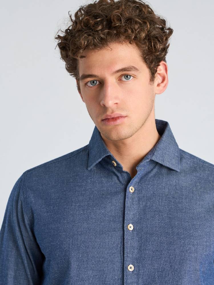 Soft Indigo stretch shirt