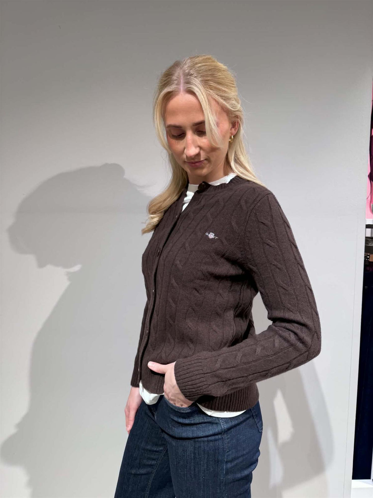 Lambswool Cable Knit Cardigan