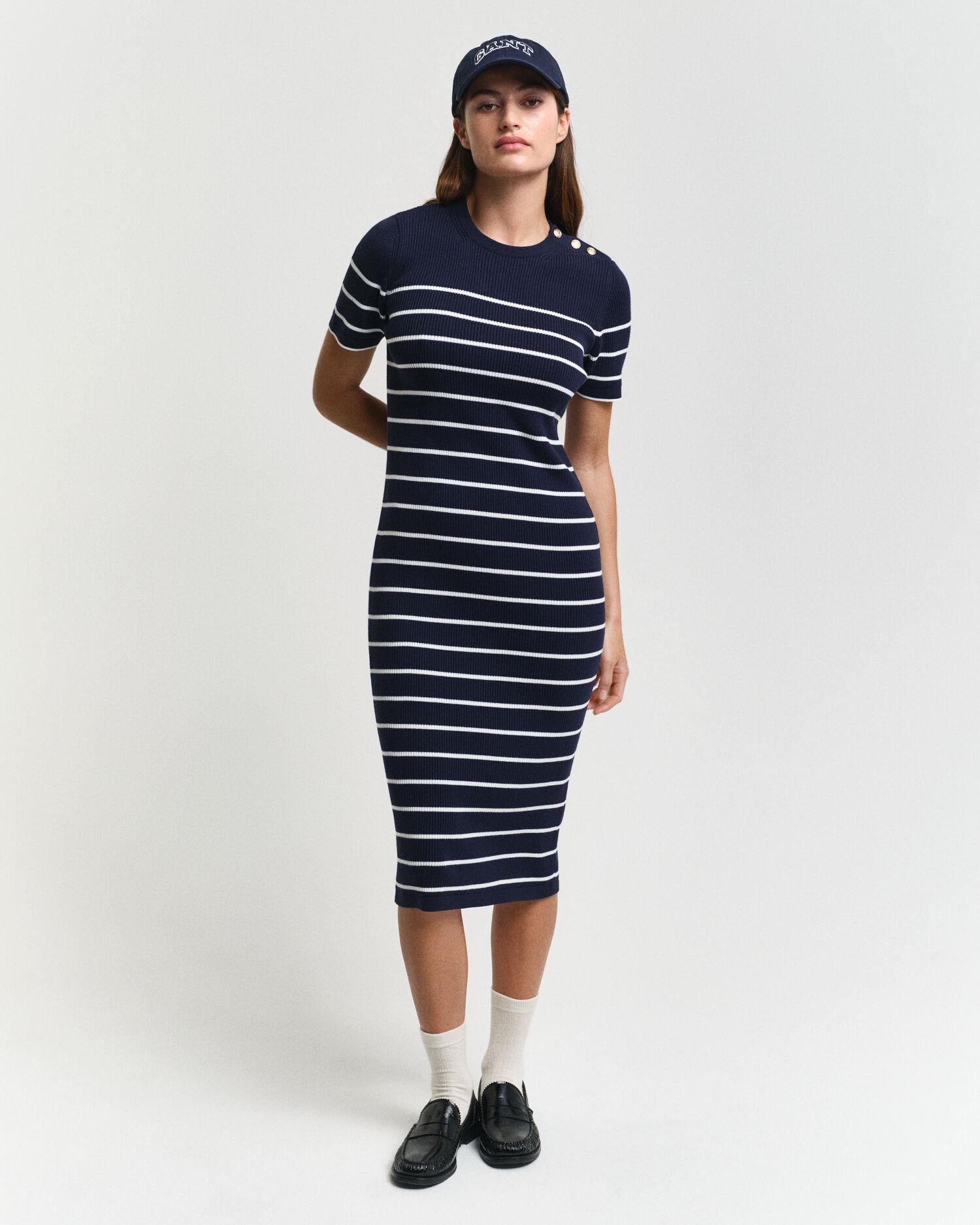RIBBED BRETON DRESS