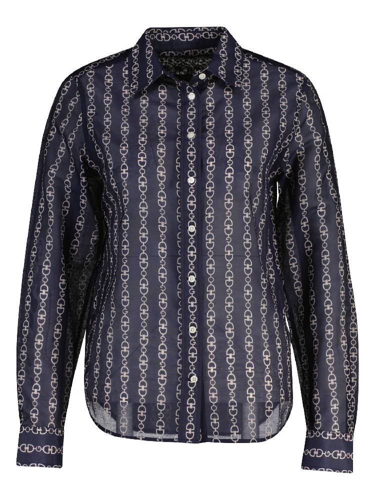 Reg Printed Ctn Silk Ls  Shirt