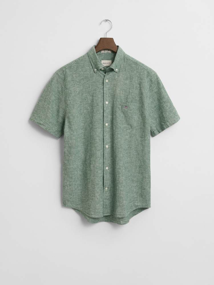REG COTTON LINEN SS SHIRT