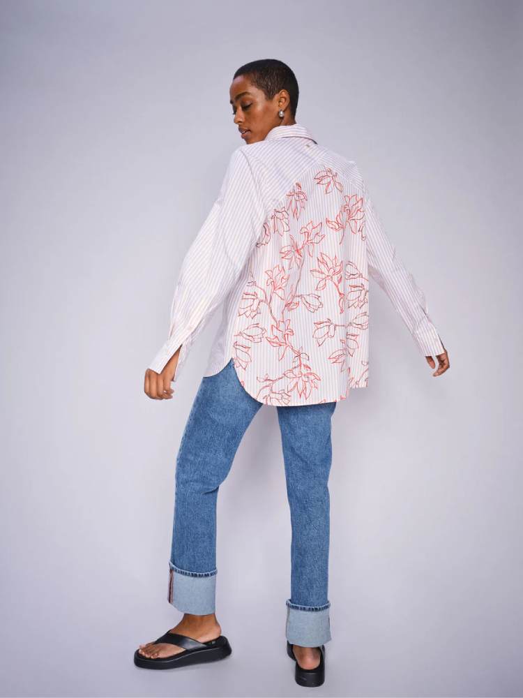MMElinda Leafy Stripe Shirt