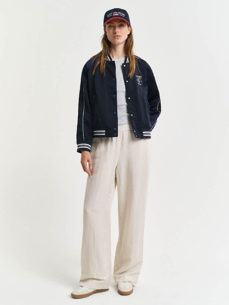 LINEN BLEND PULL ON PANTS