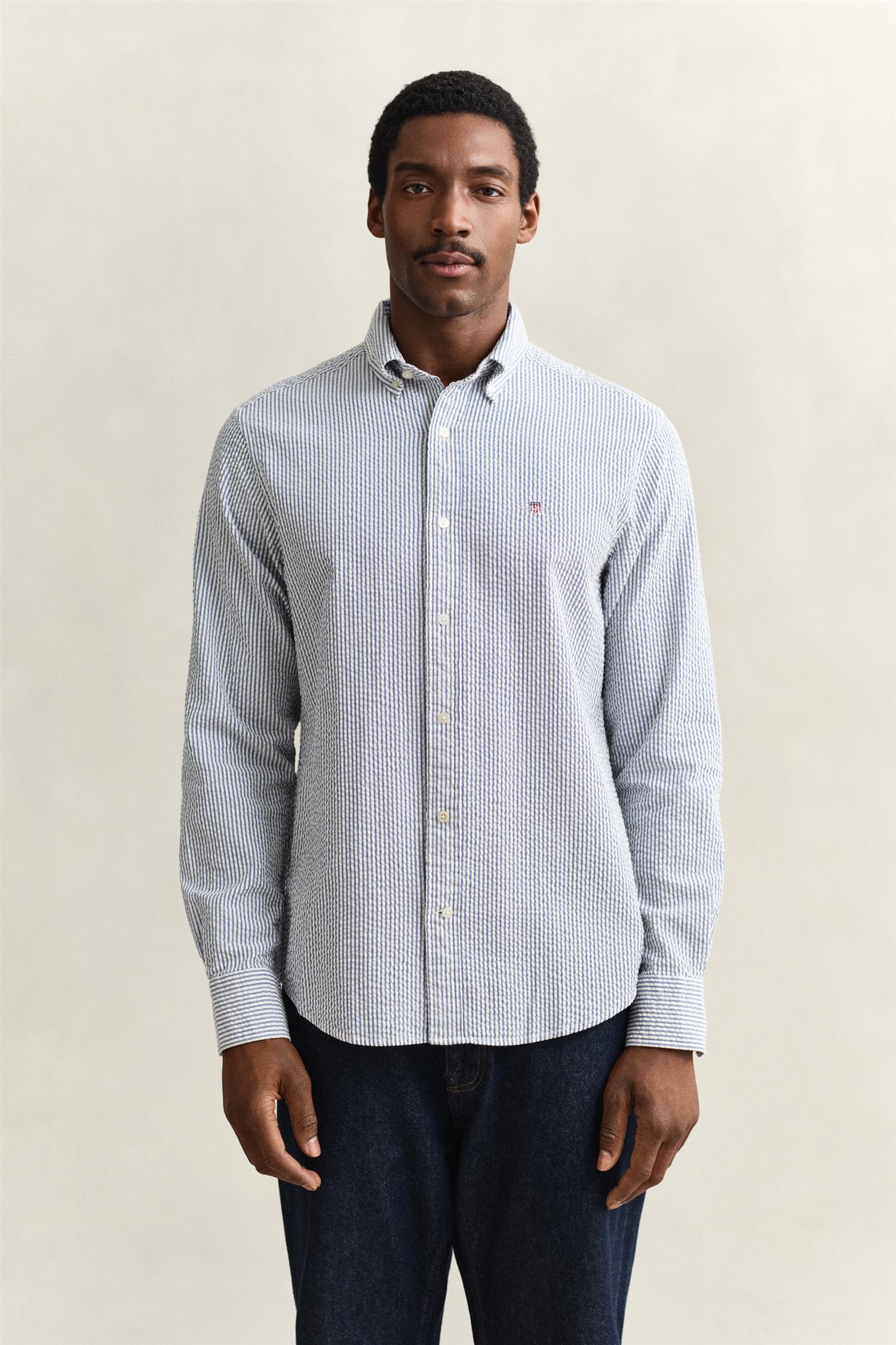 Reg Seersucker Stripe Shirt