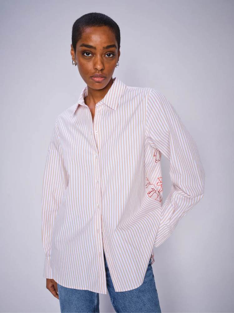 MMElinda Leafy Stripe Shirt