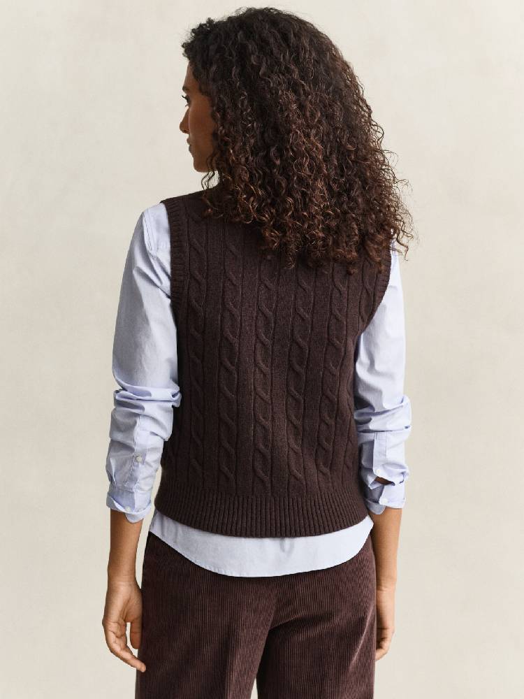Lambswool Cable Knit Vest