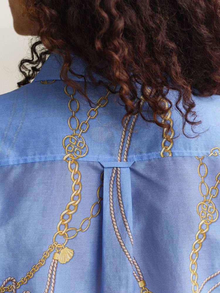 Reg Printed Ctn Silk Ls Shirt