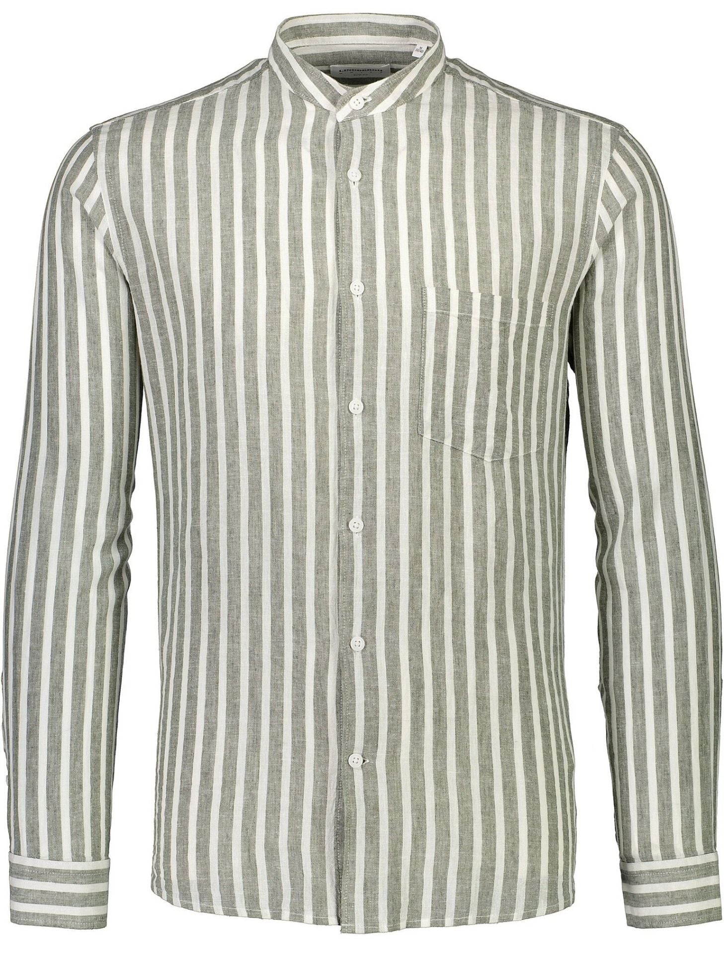 Striped cotton/linen shirt L/S