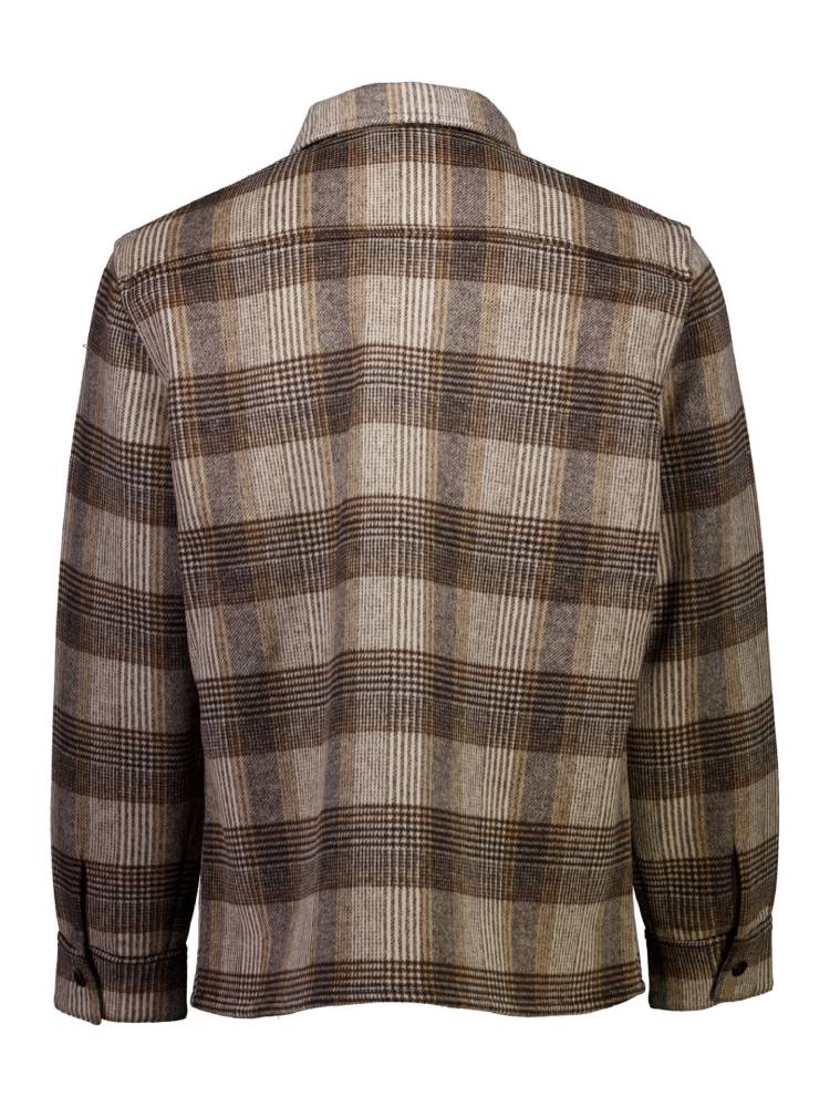 Brushed check overshirt