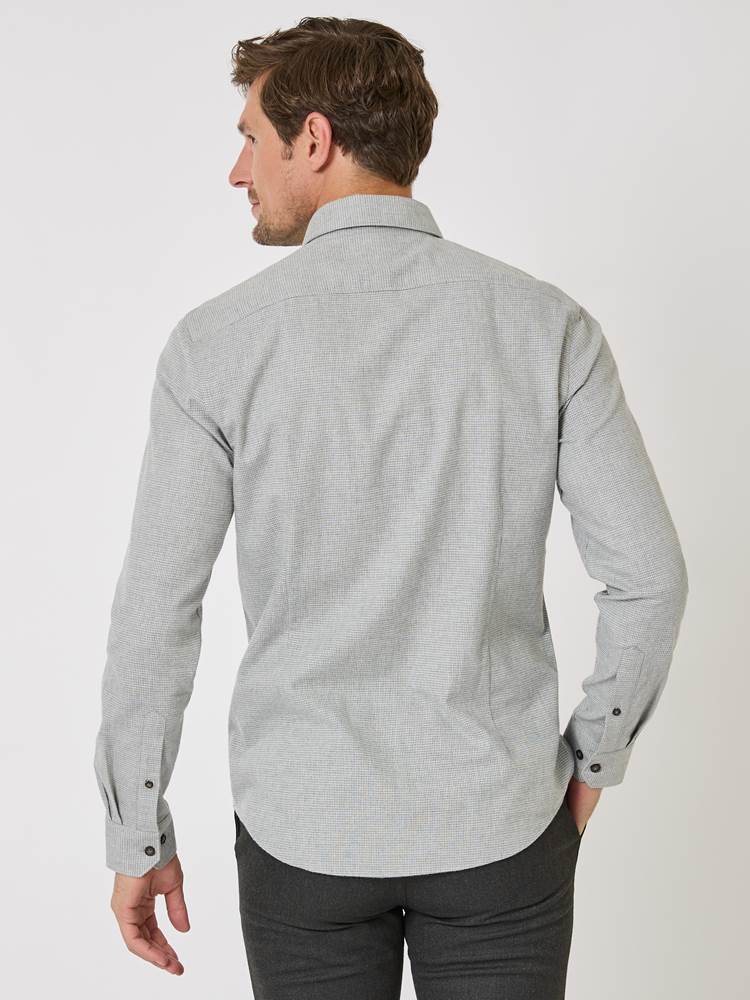Flanell houndstooth skjorte