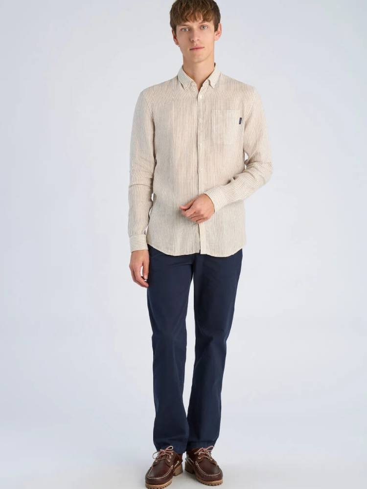 Pure linen L/S shirt