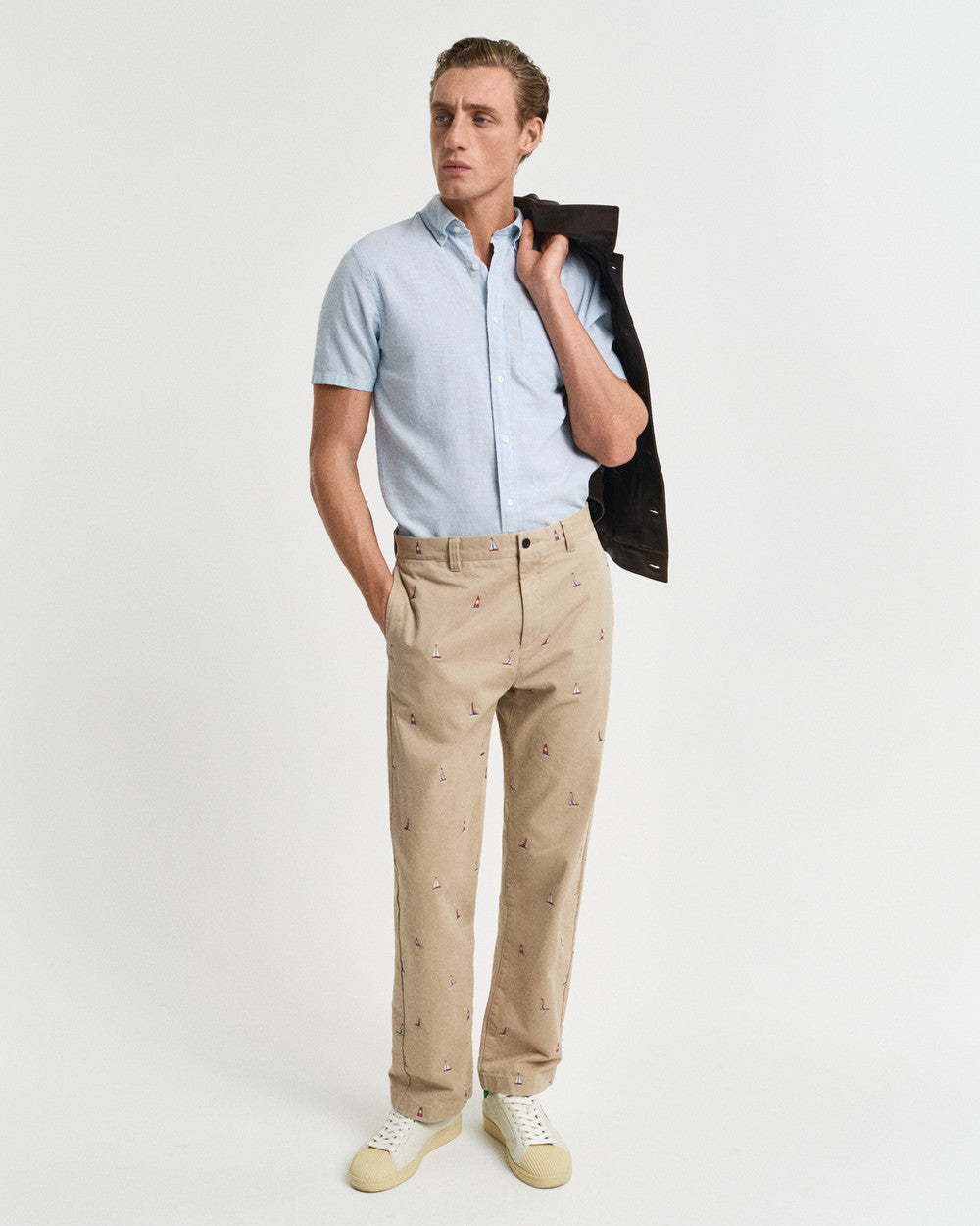 REG COTTON LINEN SS SHIRT