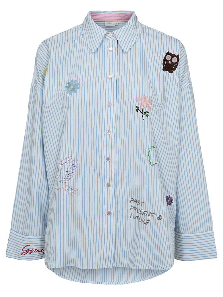 NUASHLEY EMBROIDERY LS SHIRT
