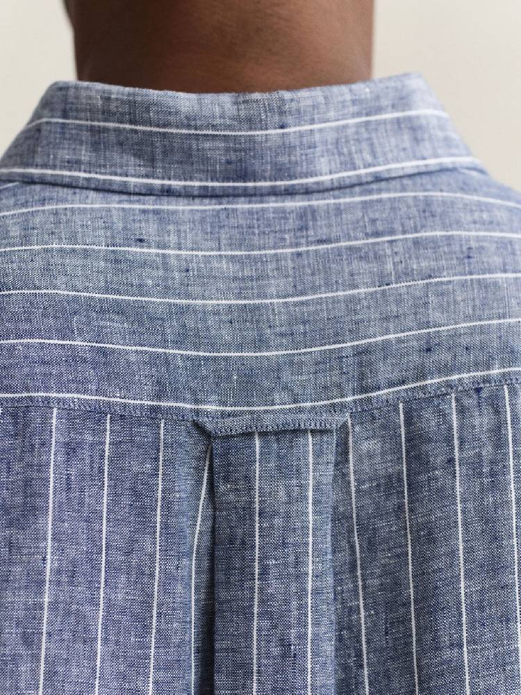 Reg Linen Stripe Shirt